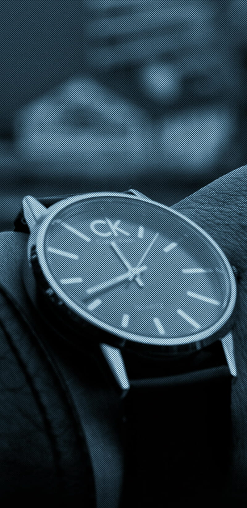 Wrist Watch, ck, clock, calvin klein, time, blue, black, HD phone wallpaper