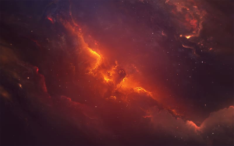 Nebula, Space, Sci Fi, Orange (Color), HD wallpaper