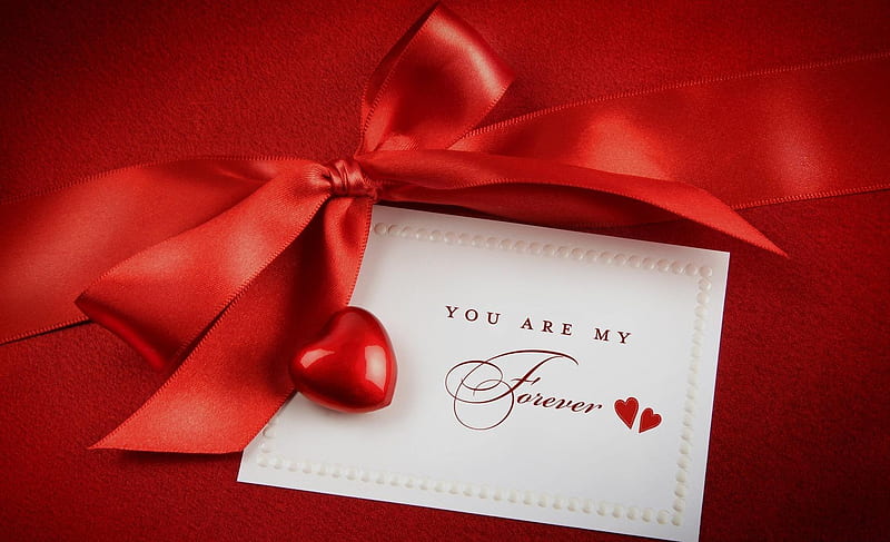 HD wallpaper for my love red romantic feeling ribbon valentine love heart note letter