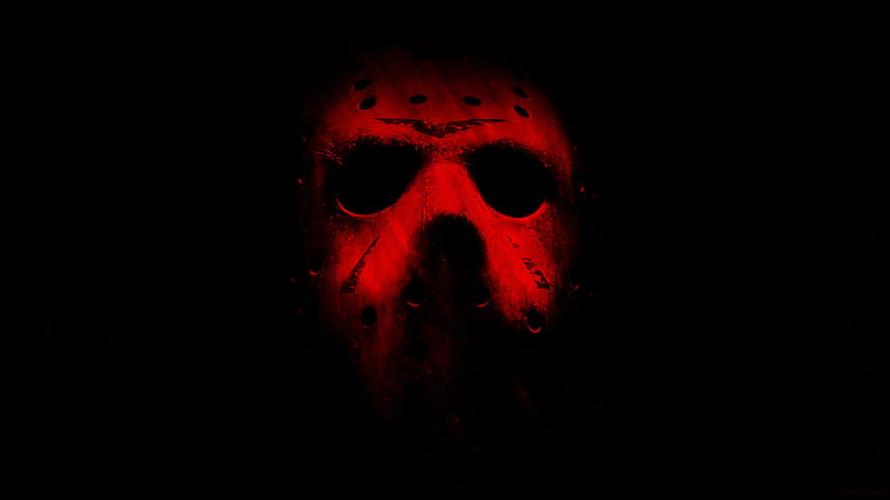 Jason - Red, 13th, friday, horror, scary, thriller, vorhees, HD wallpaper