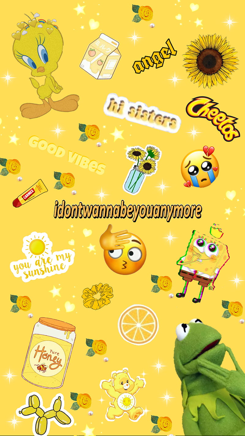 Aesthetic Yellow, adorable, cute, themes, HD phone wallpaper
