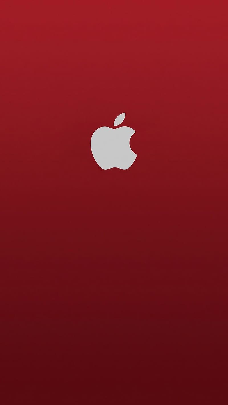 Apple Phone Ka, Red Background, apple logo, HD phone wallpaper