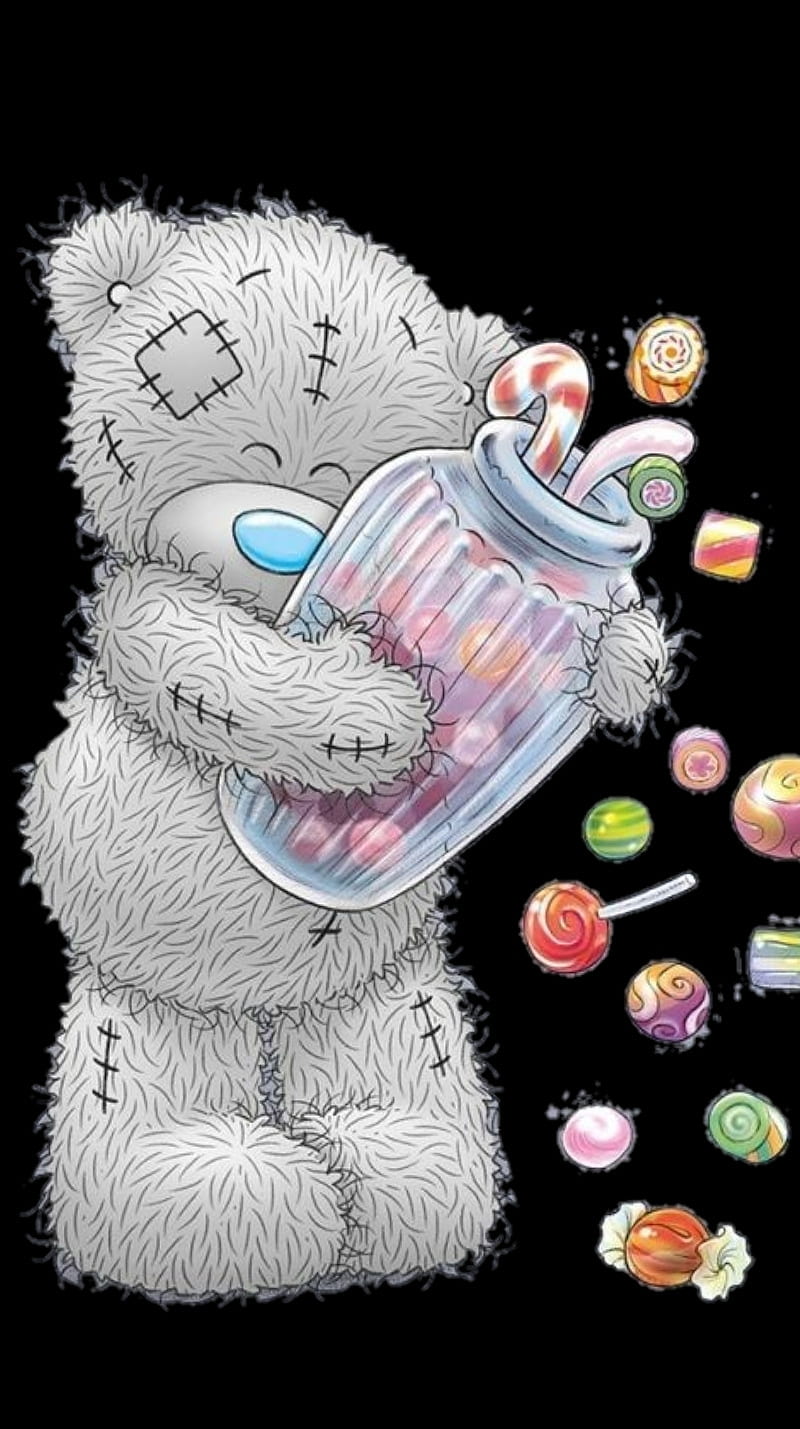 Tatty teddy, bear, candy, HD phone wallpaper