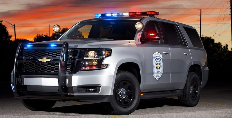 Chevy Tahoe Police, police pursuit, police truck, chevy tahoe, HD wallpaper
