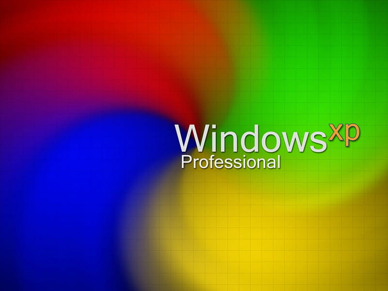 windows xp professional, professional, red, windows, green, yllow, blue, HD wallpaper