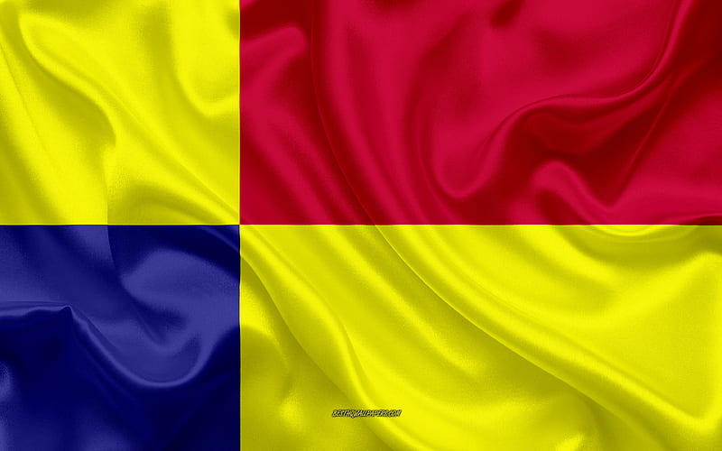 Flag of Kosice Region silk flag, Slovak region, silk texture, Kosice Region flag, Slovakia, Europe, Kosice Region, HD wallpaper