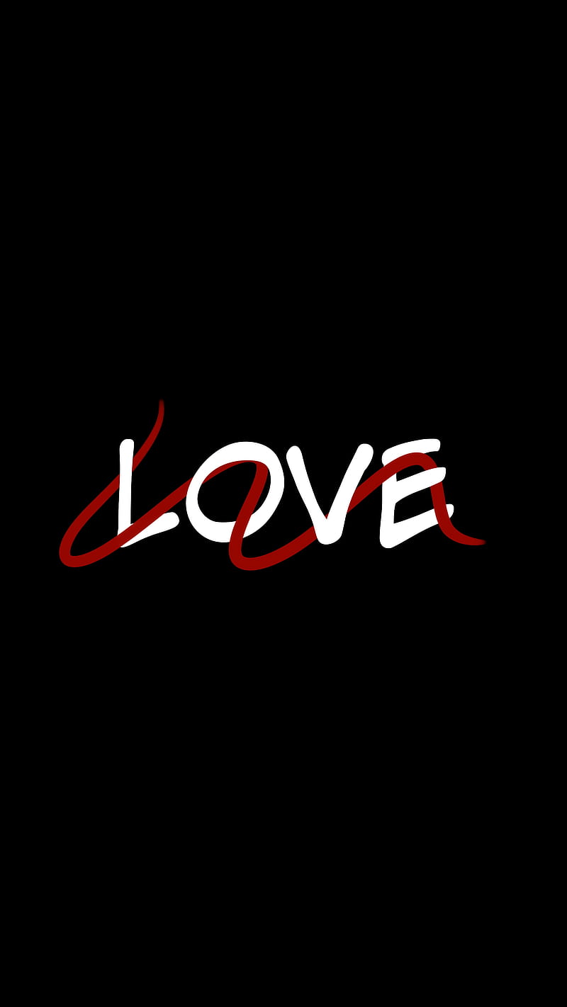 Love in Black, black, broken, english, heart, heartbreak, heartbroke, hurt, love, red, white, HD phone wallpaper