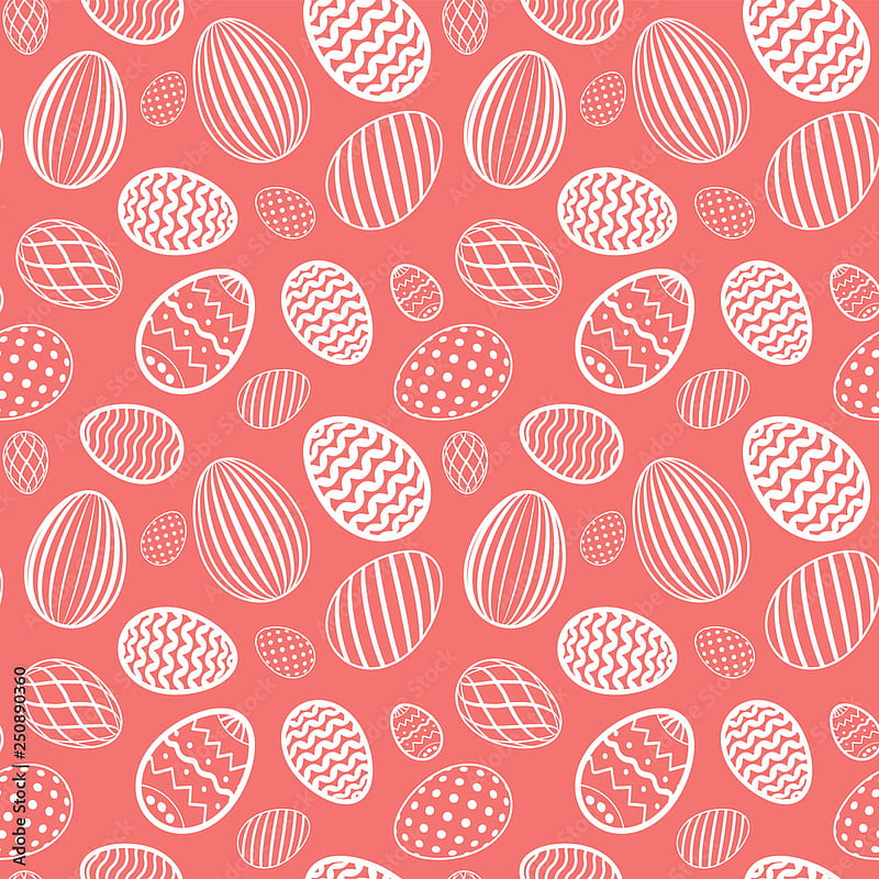 Easter egg seamless pattern. Pastel color, holiday eggs texture. Simple abstract decorative template for Happy Easter celebration. Stylized cute ornament , card, fabric. Vector illustration Stock Vector. Adobe Stock, HD phone wallpaper