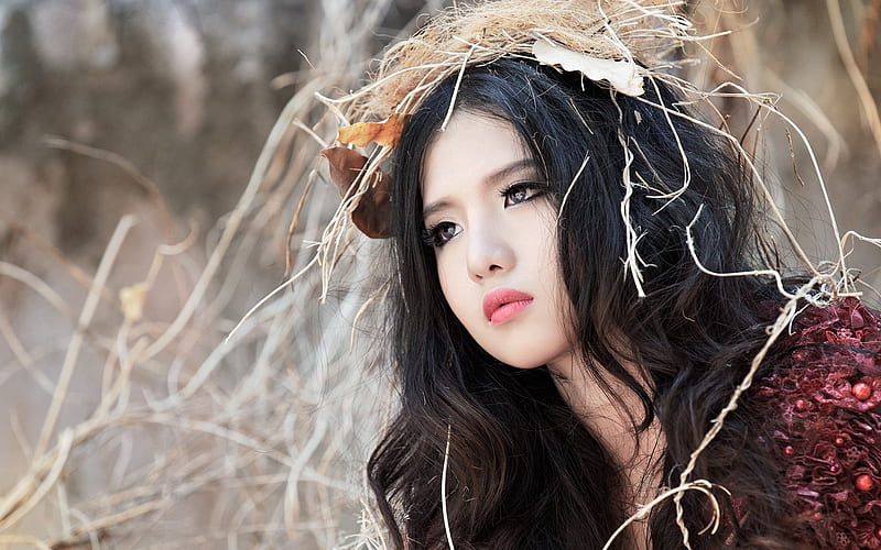 Asian pure beauty model 07, HD wallpaper