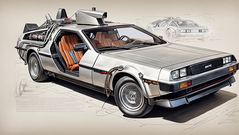 the delorean, space, marty, time, cars, HD wallpaper