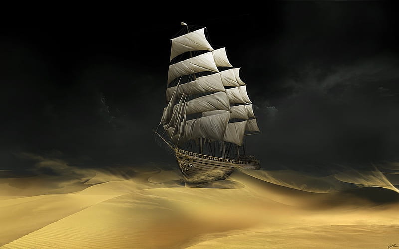 Sailing The Desert, HD wallpaper