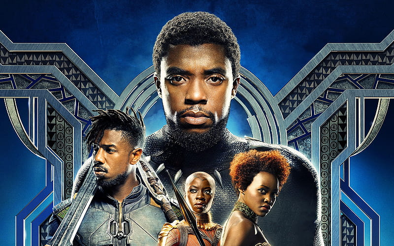 Black Panther, poster, 2018 movie, action, HD wallpaper