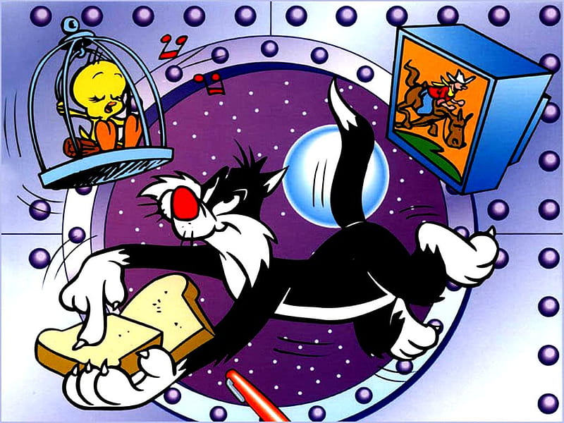 Sylvester and Tweety, tweety bird, looney tunes, sylvester cat, cartoon,  tv, HD wallpaper | Peakpx