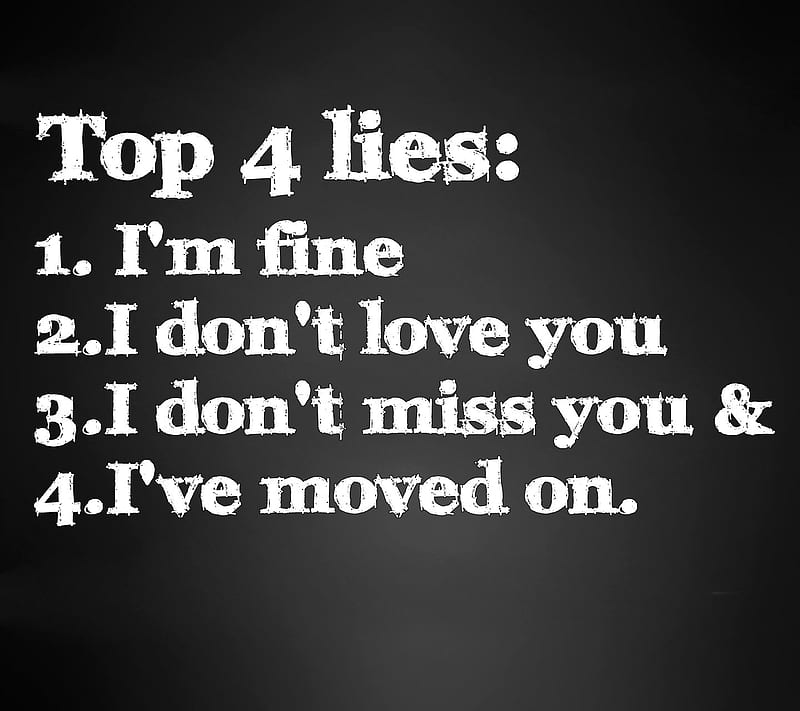 Top 4 Lies, alone, emo, heart, i love you, i miss you, lonely, love, sad,  HD wallpaper | Peakpx