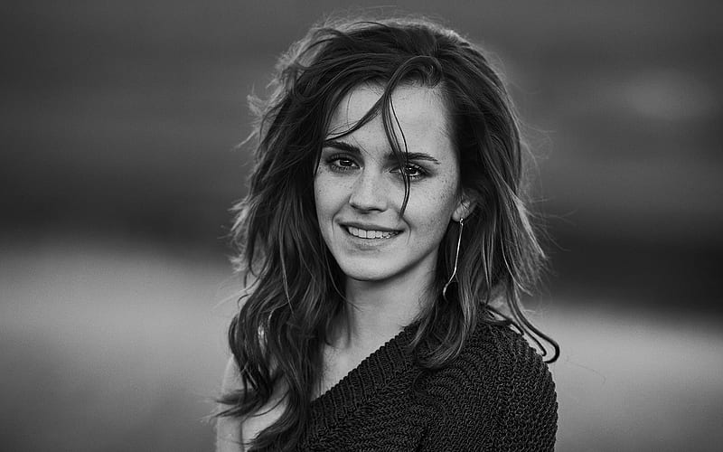 Emma Watson, British actress, portrait, face, hoot, beautiful woman, British star, HD wallpaper
