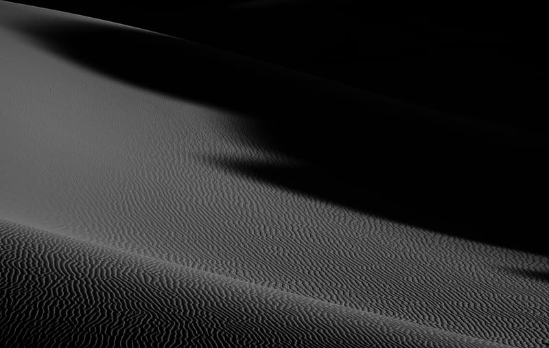Sahara Desert Night Time , sahara, desert, night, nature, black-and-white, monochrome, HD wallpaper