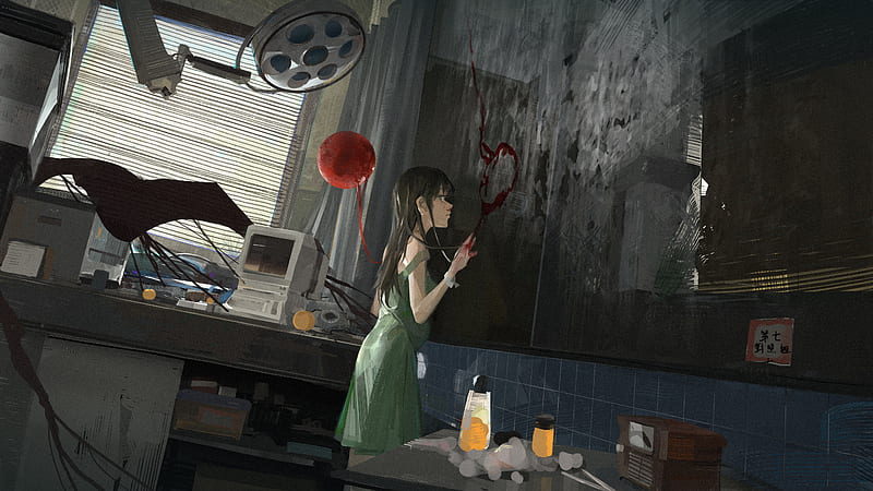 Anime, Original, Girl, Room, HD wallpaper