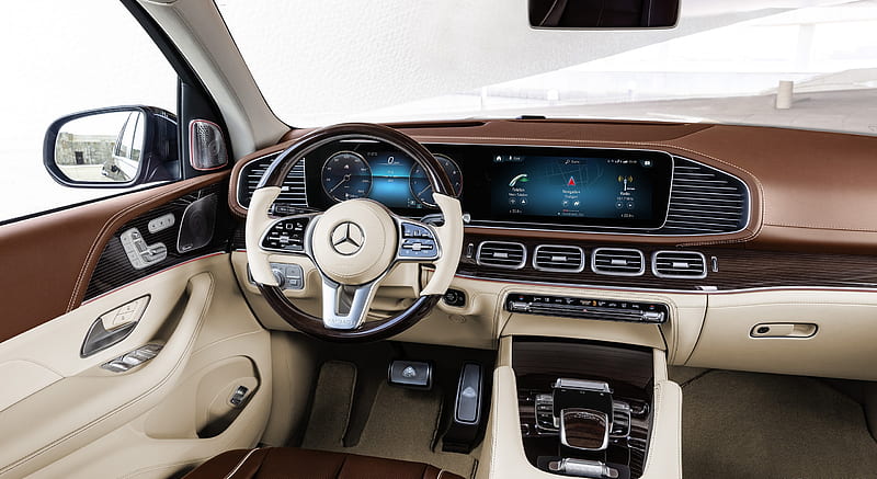 2021 Mercedes-Maybach GLS 600 Exclusive nappa leather mahogany/macchiato - Interior , car, HD wallpaper