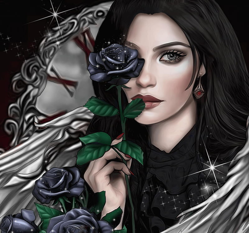 Rosa negra, flor, negro, hembra, rosa, gótico, Fondo de pantalla HD | Peakpx