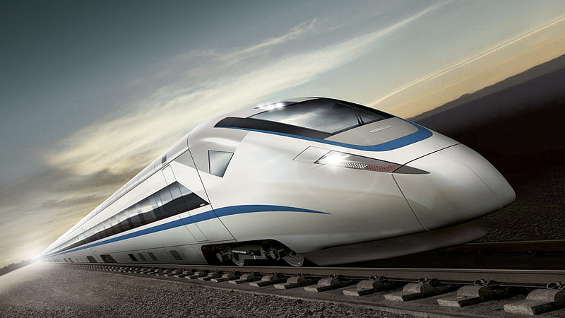 high speed train, r, motion, train, fast, HD wallpaper