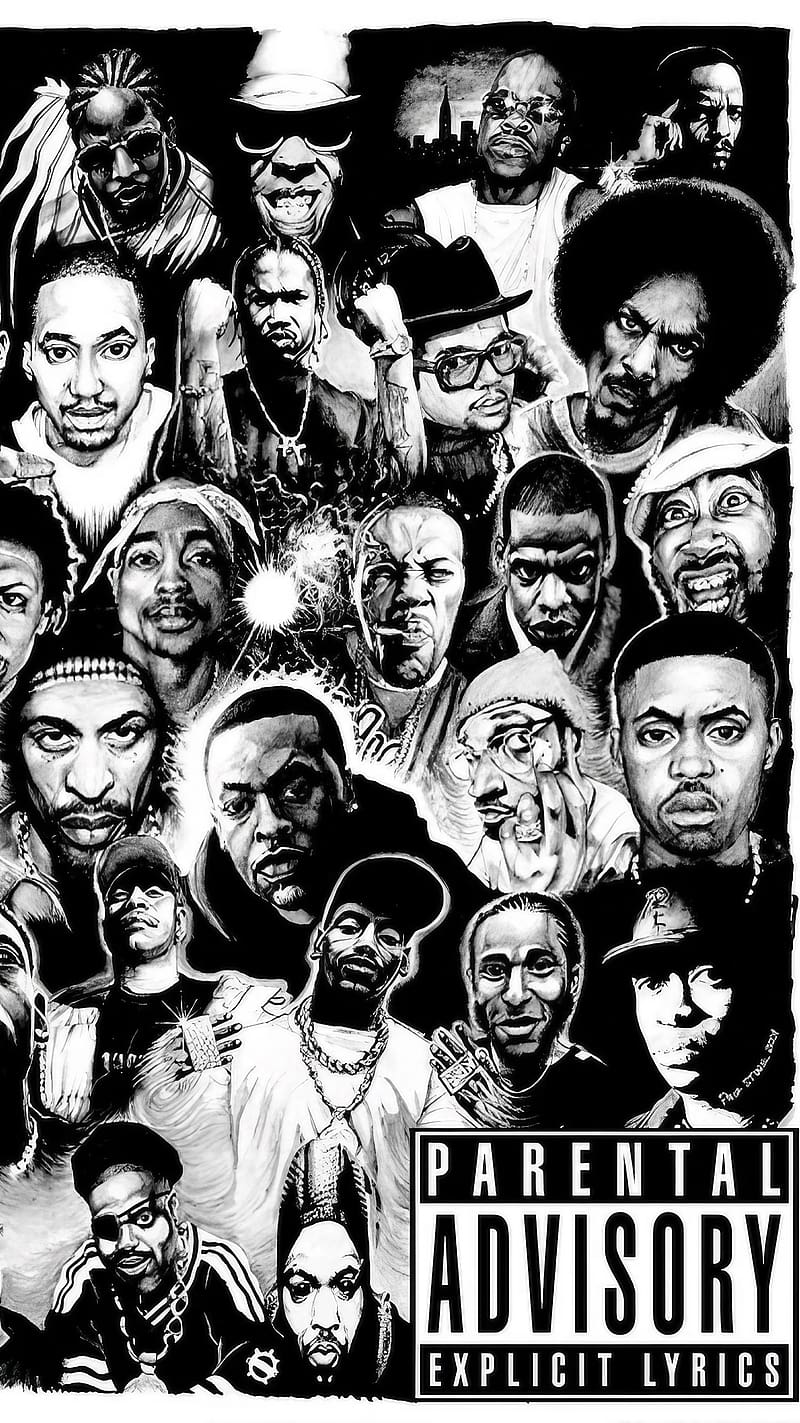 Best Hip Hop, Black And White, hip hop artist, rappers, HD phone wallpaper