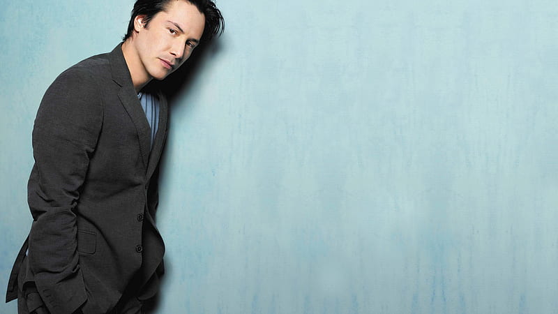 Keanu Reeves Is Standing Near Wall Wearing Black Coat Suit Boys, HD wallpaper