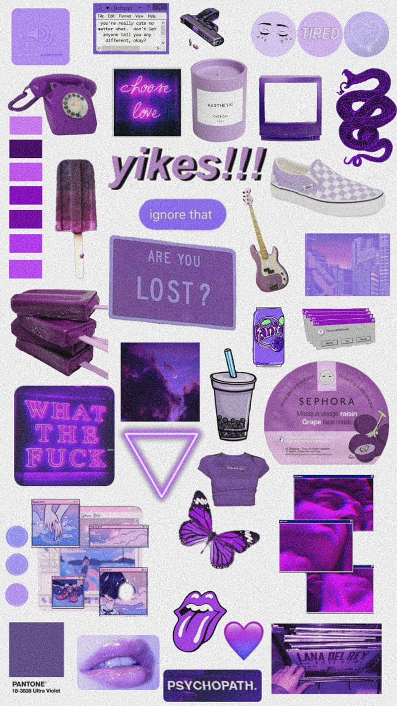 Purple Aesthetic , asthetic, cute, purple, trendy, HD phone wallpaper