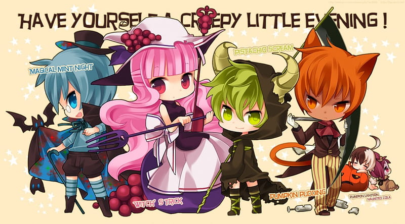Halloween(anime), cute, chibi, halloween, anime, HD wallpaper | Peakpx