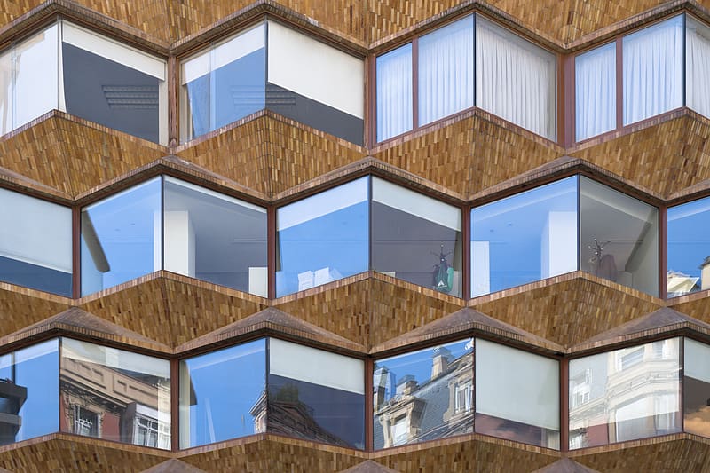 building, windows, facade, architecture, glass, HD wallpaper
