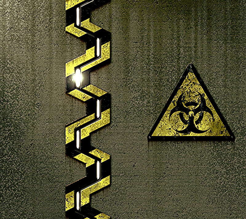 Radioactive, dangerous, symbols, HD wallpaper