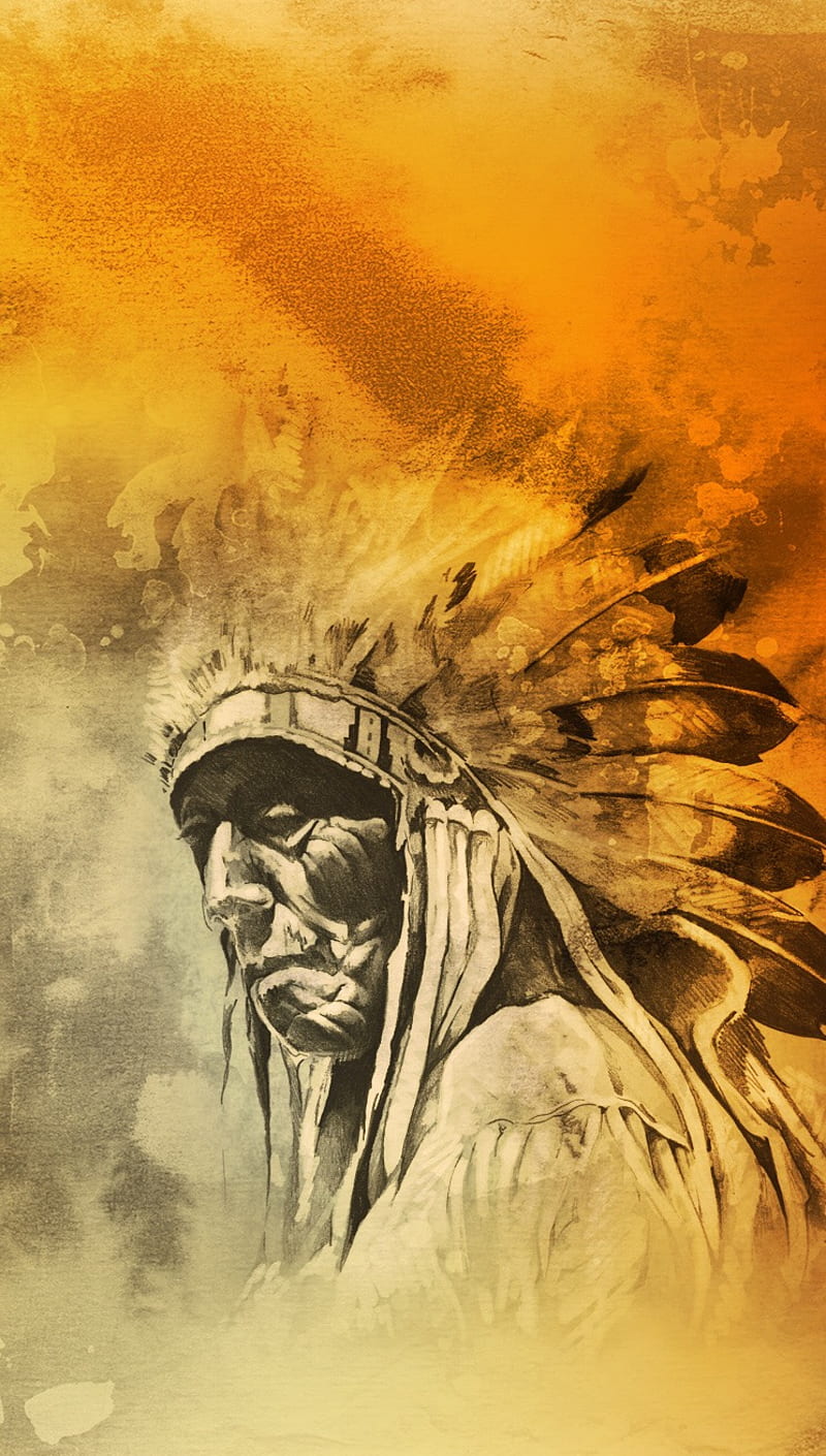 Indian Chief, abstract, american, elder, host, old, perfect, HD phone wallpaper