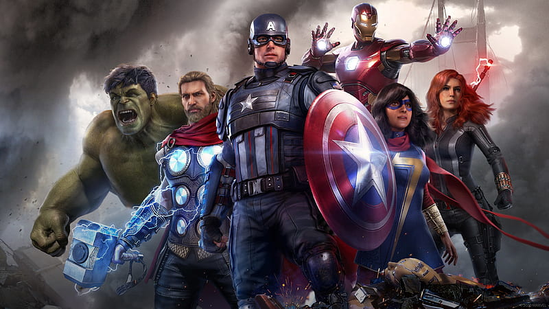 Marvels Avengers Game All Superheros, HD wallpaper
