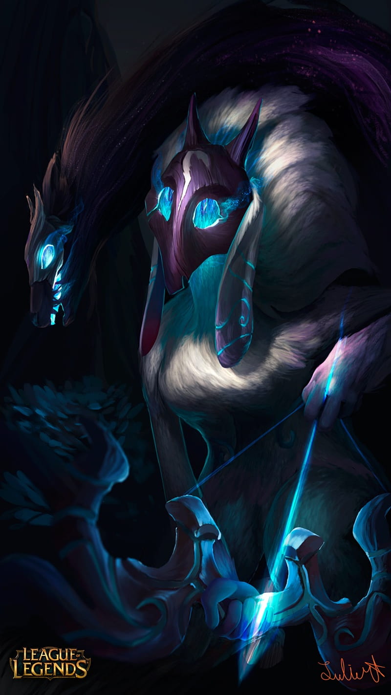 kindred, riot, game, lol, league, league of legends, HD phone wallpaper