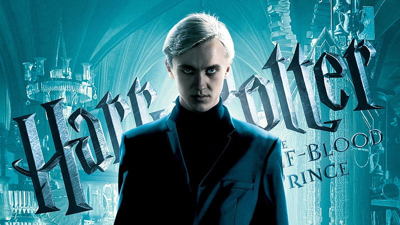 Blue Eyes White Hair Draco Malfoy In Blue Background Draco Malfoy, HD wallpaper