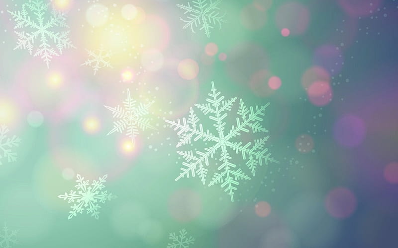 Snow crystals, background abstract, winter, textures, snow, snowflakes pastel, HD wallpaper