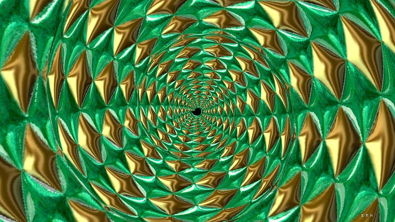 Emerald and Gold, Digital art, Digital , Windows 10 background, Abstract art, Gimp , Gimp Background, Abstract, HD wallpaper