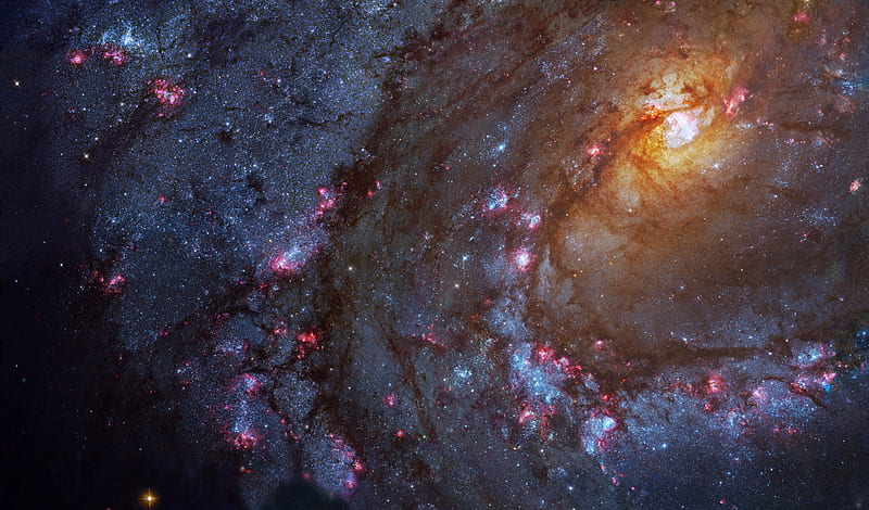 In the Arms of M83, hydra, stars, m83, space, spiral, galaxies, southern pinwheel, HD wallpaper