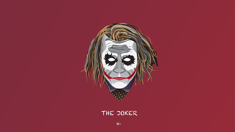 The Joker Minimal , joker, supervillain, minimalist, minimalism, digital-art, behance, HD wallpaper