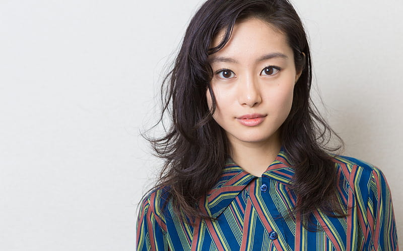 Shiori Kutsuna, Japanese actress, portrait, face, shoot, beautiful Japanese woman, HD wallpaper