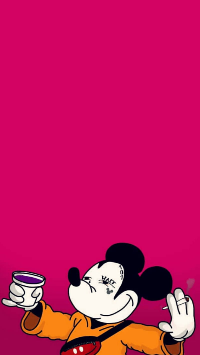 Lil Mickey, drugg, lean, mickey, mickey mouse, micky mouse, smoke, tattoo,  tattoos, HD phone wallpaper | Peakpx