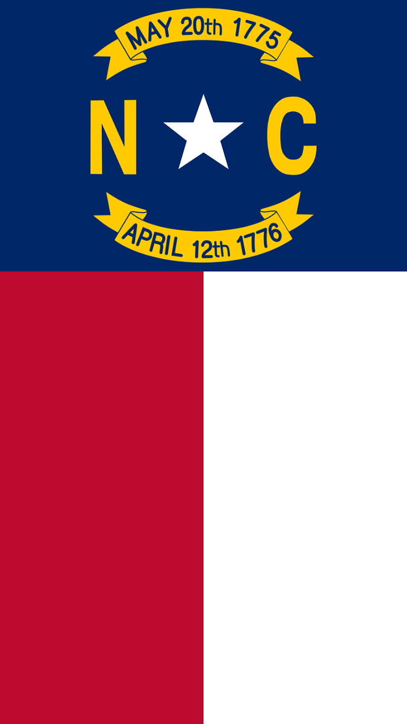 North Carolina Flag, nc, north carolina, red white blue yellow, tar heel state, HD phone wallpaper