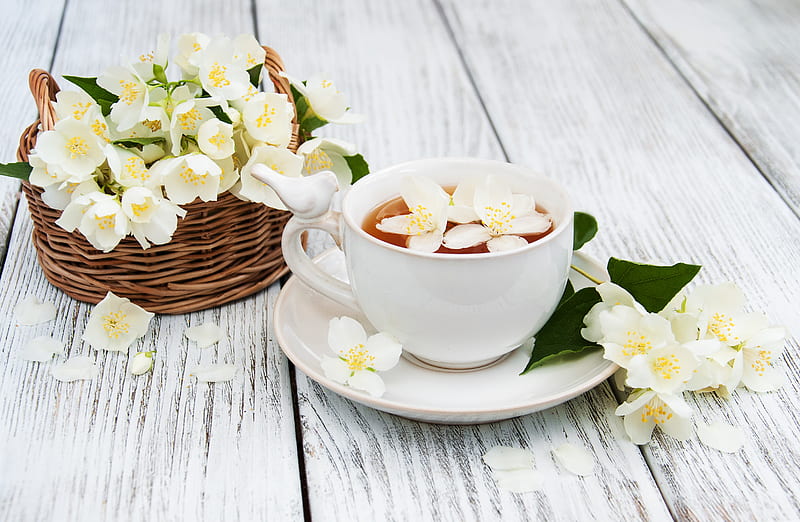 Food, Tes, Cup, Drink, Flower, Still Life, Tea, White Flower, HD wallpaper