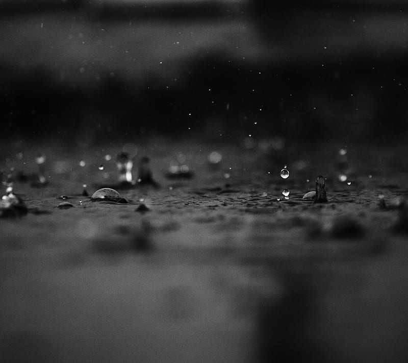Rain Drops, black, dark, ground, nature, sand, water, HD wallpaper