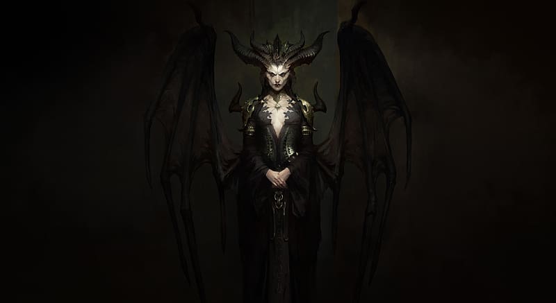 Horns, Demon, Video Game, Diablo Iv, Lilith (Diablo), HD wallpaper