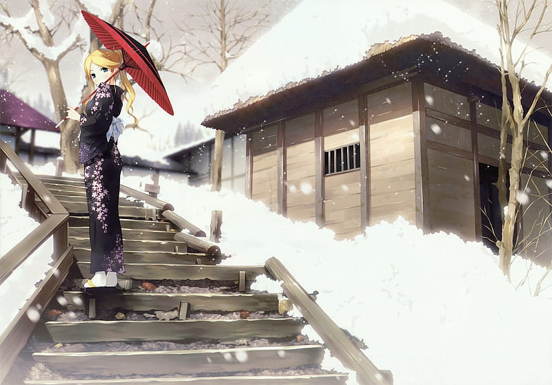 4595537 snow 5 Centimeters Per Second train station Makoto Shinkai   anime night  Rare Gallery HD Wallpapers