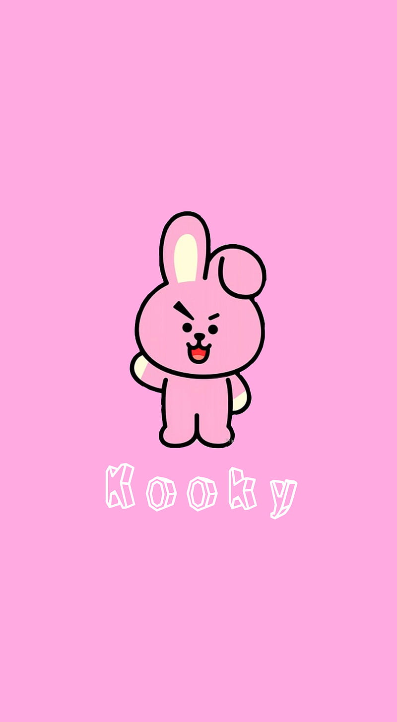 Kooky BT21, armybts, bts, btsarmy, cute, love, rock, themes, HD phone wallpaper