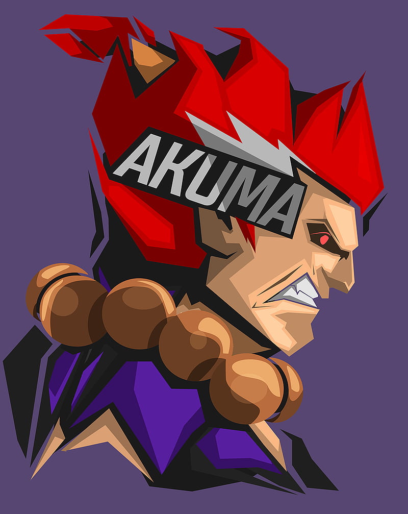 Akuma, Capcom, purple background, HD phone wallpaper