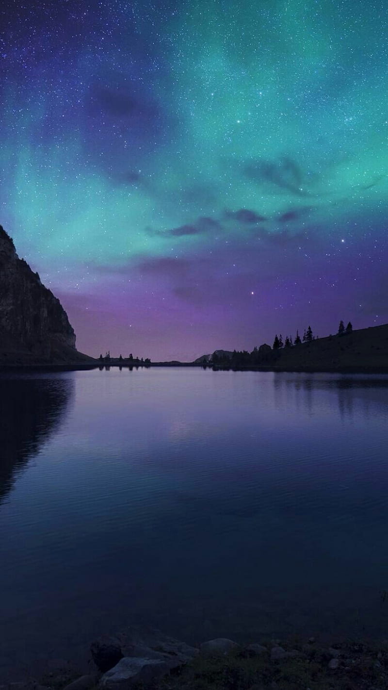 Cielo, aurora boreal, motocicleta, noche, Fondo de pantalla de teléfono HD  | Peakpx