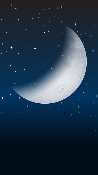 Crescent moon and rabbit illustration anime... - Stock Illustration  [95276707] - PIXTA