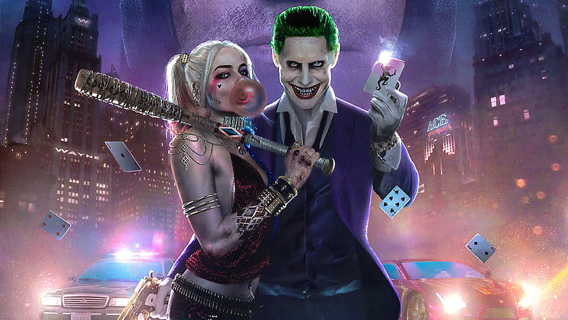 New Joker Harley Quinn, joker, harley-quinn, superheroes, supervillain, artwork, HD wallpaper